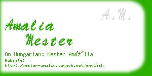 amalia mester business card